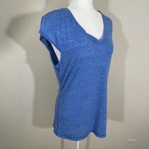 The North Face sz lg top athlesiure med blue/white